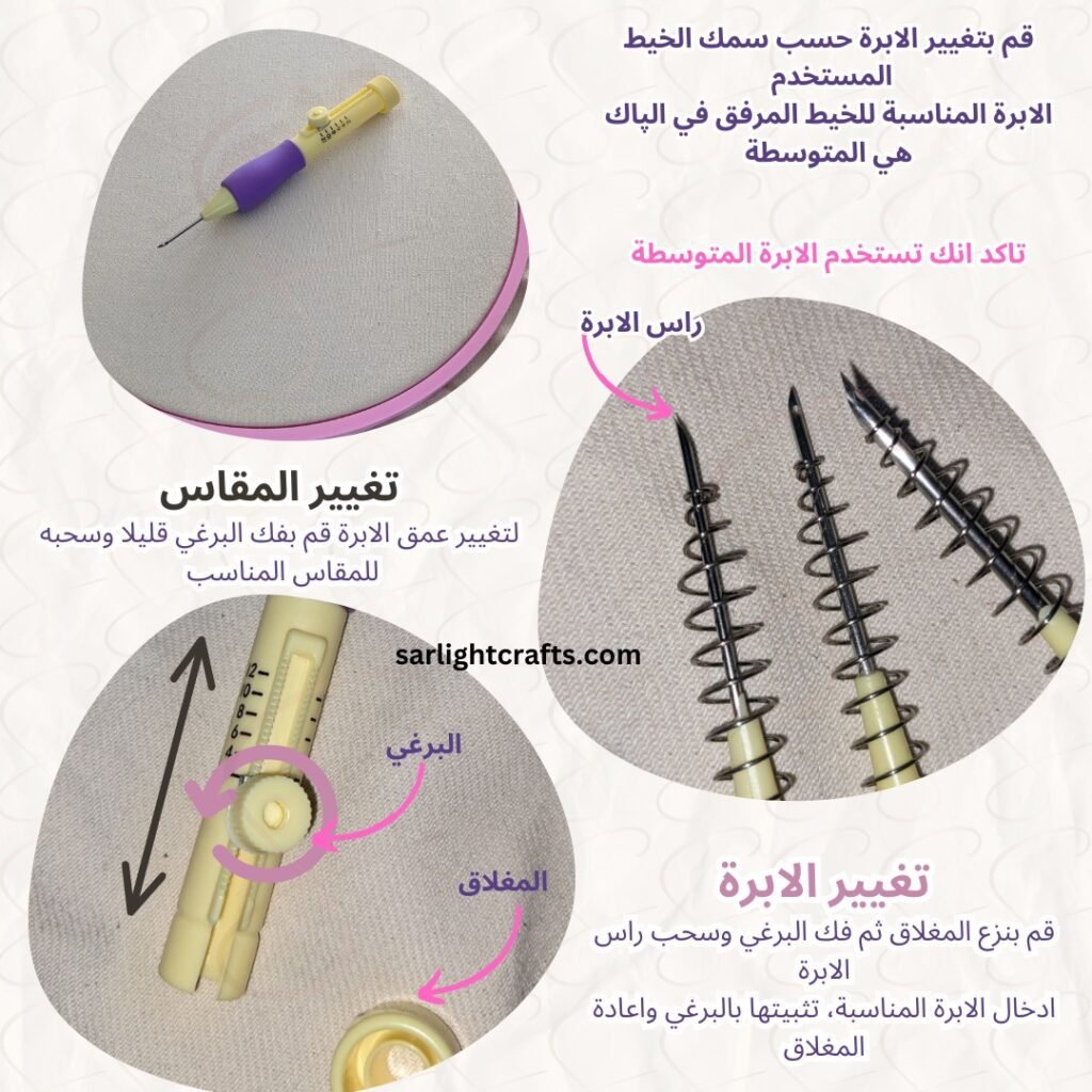تاكد انك تستخدم الابرة المتوسطة - 1