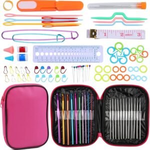 Ensemble de crochets roses