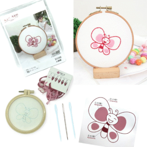 طقم تطريز للأطفال والمبتدئين بتصميم لطيف